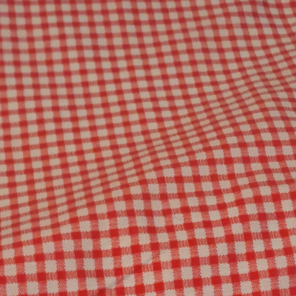 pink and white picnic table design fabric plaid